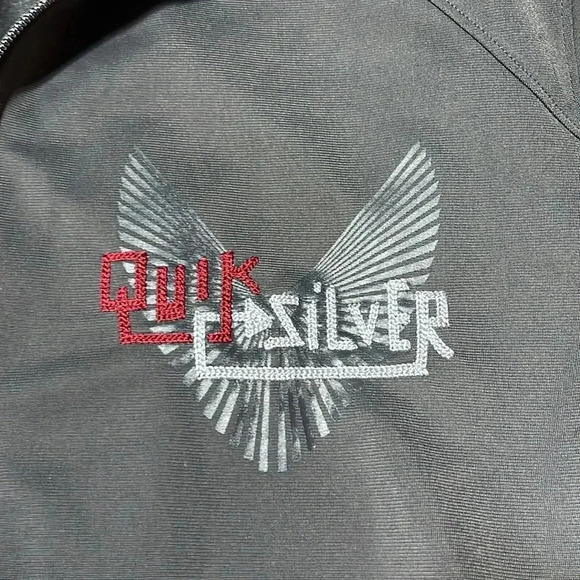 Quiksilver Treat Yourself Jacket Full Zip Gray Red 90's Streetwear Y2K Large SK8 - Picture 7 of 12